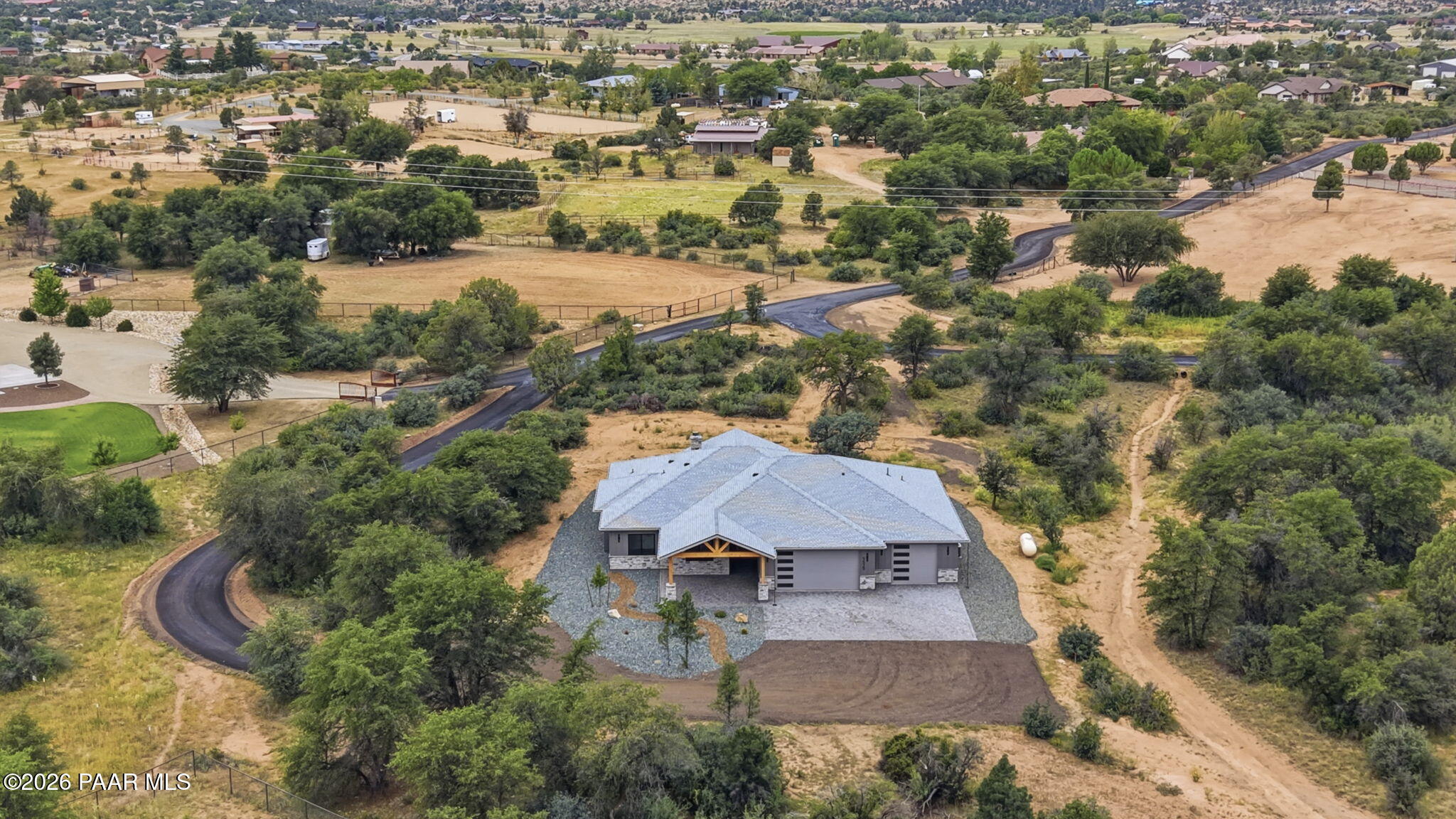 9529 North Bridle Ridge Road Prescott, AZ 86305 - Photo 41 of 51 44-Aerial Front (2)