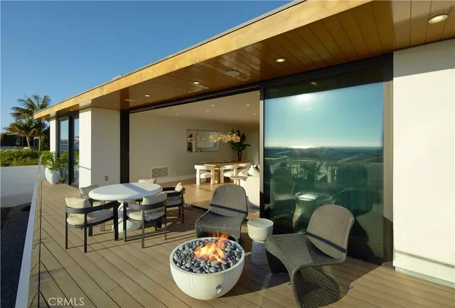 a outdoor living space with furniture and garden view