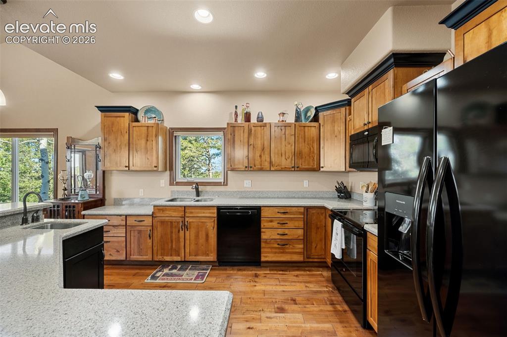 131 Paradiso Road Divide, CO 80814 - Photo 21 of 50 a large kitchen with lots of counter space and stainless steel appliances