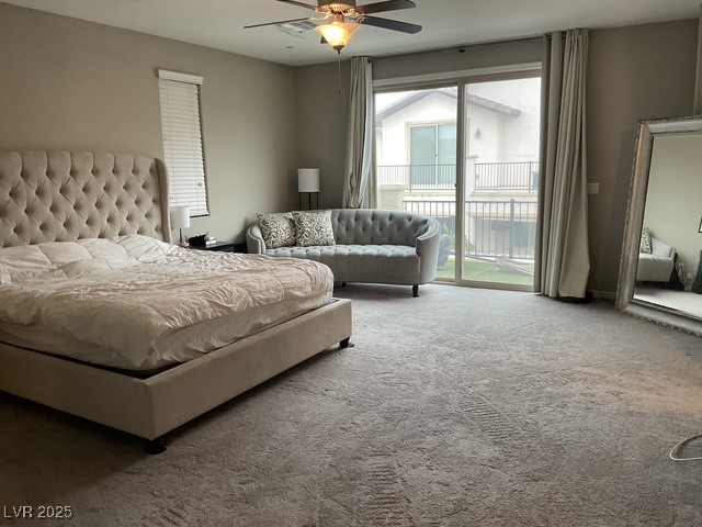 Undisclosed Address Henderson, NV 89011 - Photo 5 of 30 Primary bedroom suite with balcony. ceiling fan and access to outside