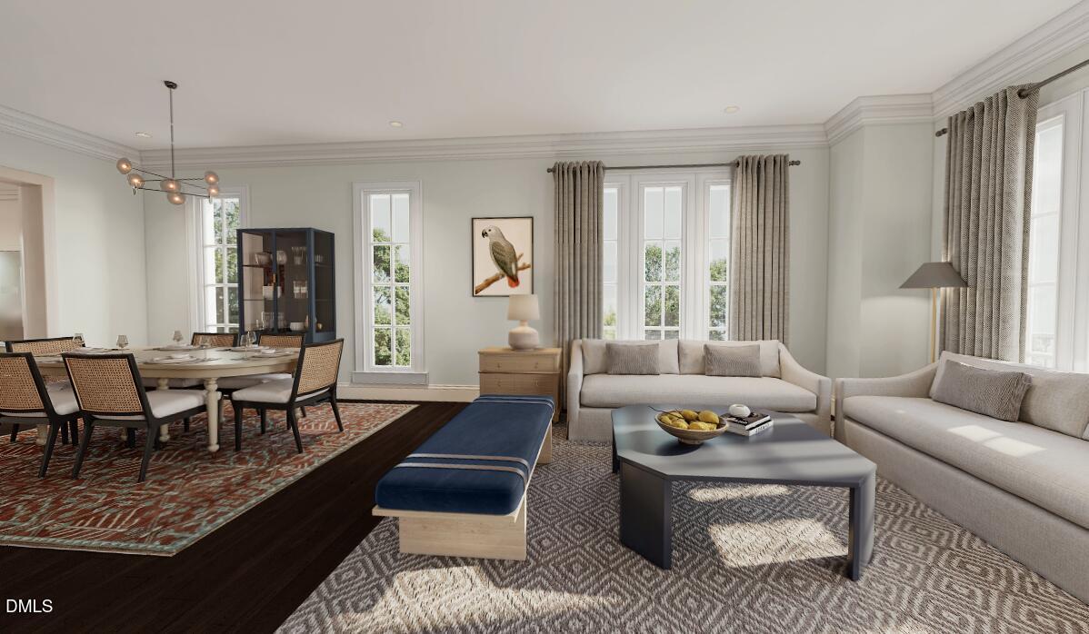 1321 Chester Road Raleigh, NC 27608 - Photo 4 of 21 a living room with furniture and a large window