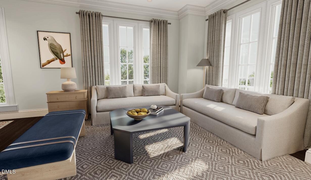 1321 Chester Road Raleigh, NC 27608 - Photo 5 of 21 a living room with furniture and a large window