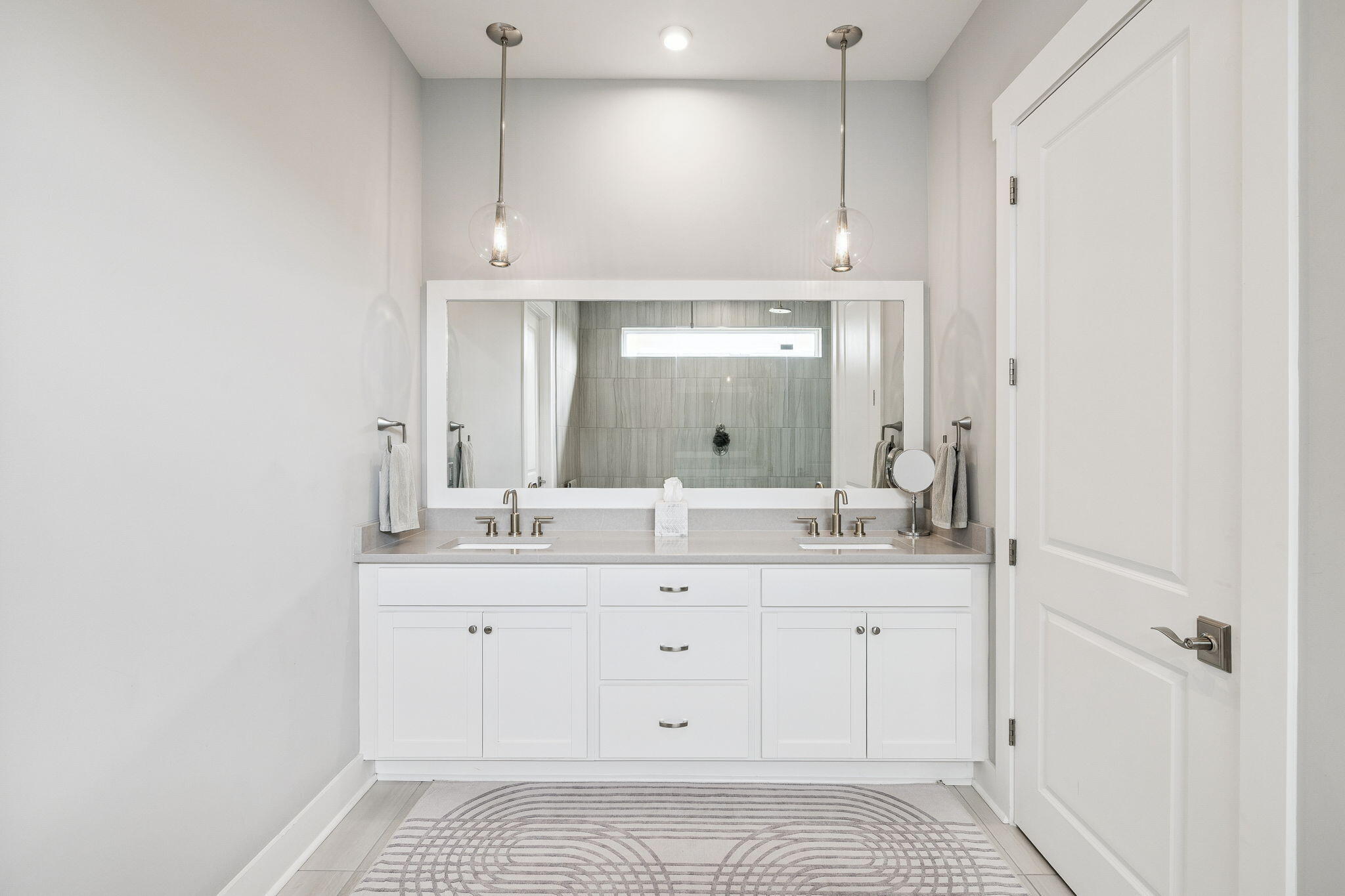 70 River Rise Way Inlet Beach Inlet Beach, FL 32461 - Photo 20 of 59 a spacious bathroom with a granite countertop sink a mirror and a