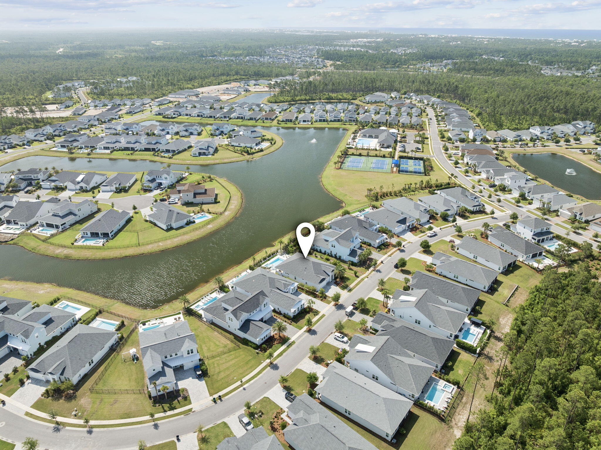 70 River Rise Way Inlet Beach Inlet Beach, FL 32461 - Photo 51 of 59 an aerial view of a residential houses with outdoor space
