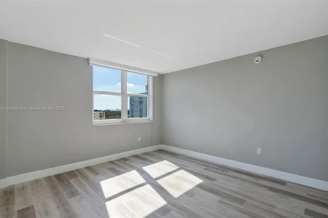 an empty room with a window