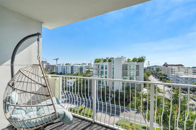 a view of city from balcony