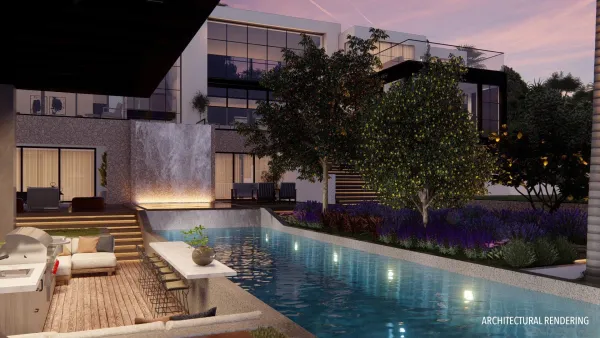 a view of balcony with a potted plant