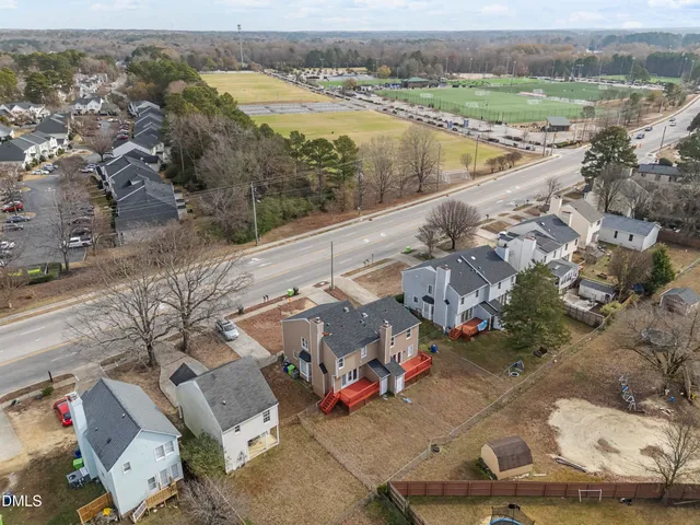 an aerial view of a city