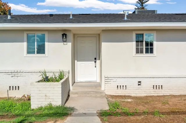 a front view of a house