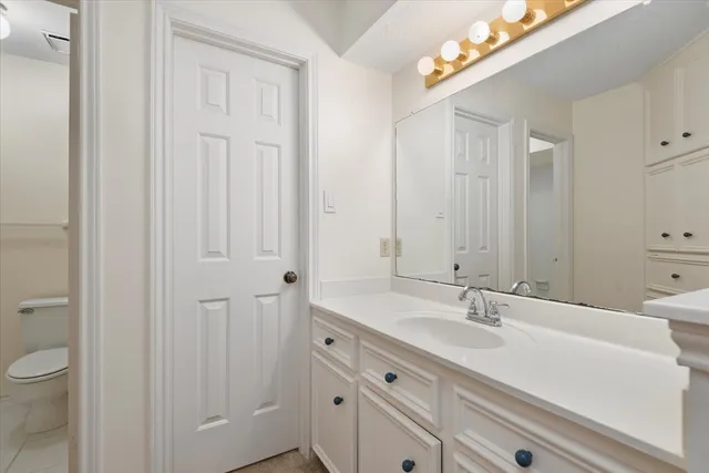 an empty room with fan