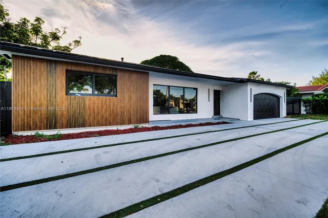 a view of a house with a patio