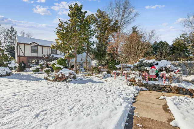 a view of a pathway with a yard
