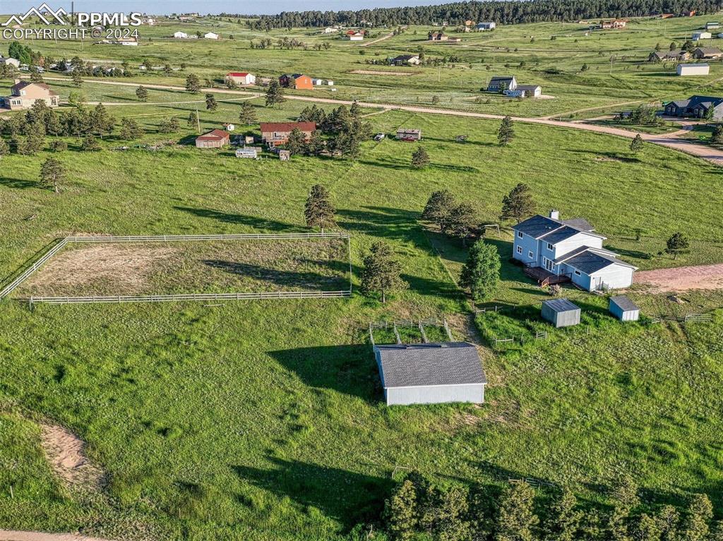 12220 Old Barn Road Elbert, CO 80106 - Photo 47 of 47 an aerial view of a houses with outdoor space and outdoor space