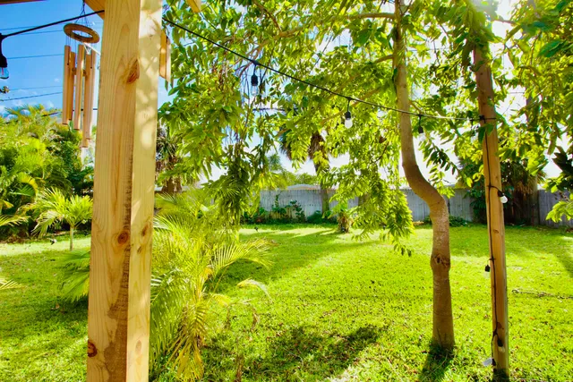 a view of an outdoor space and a yard