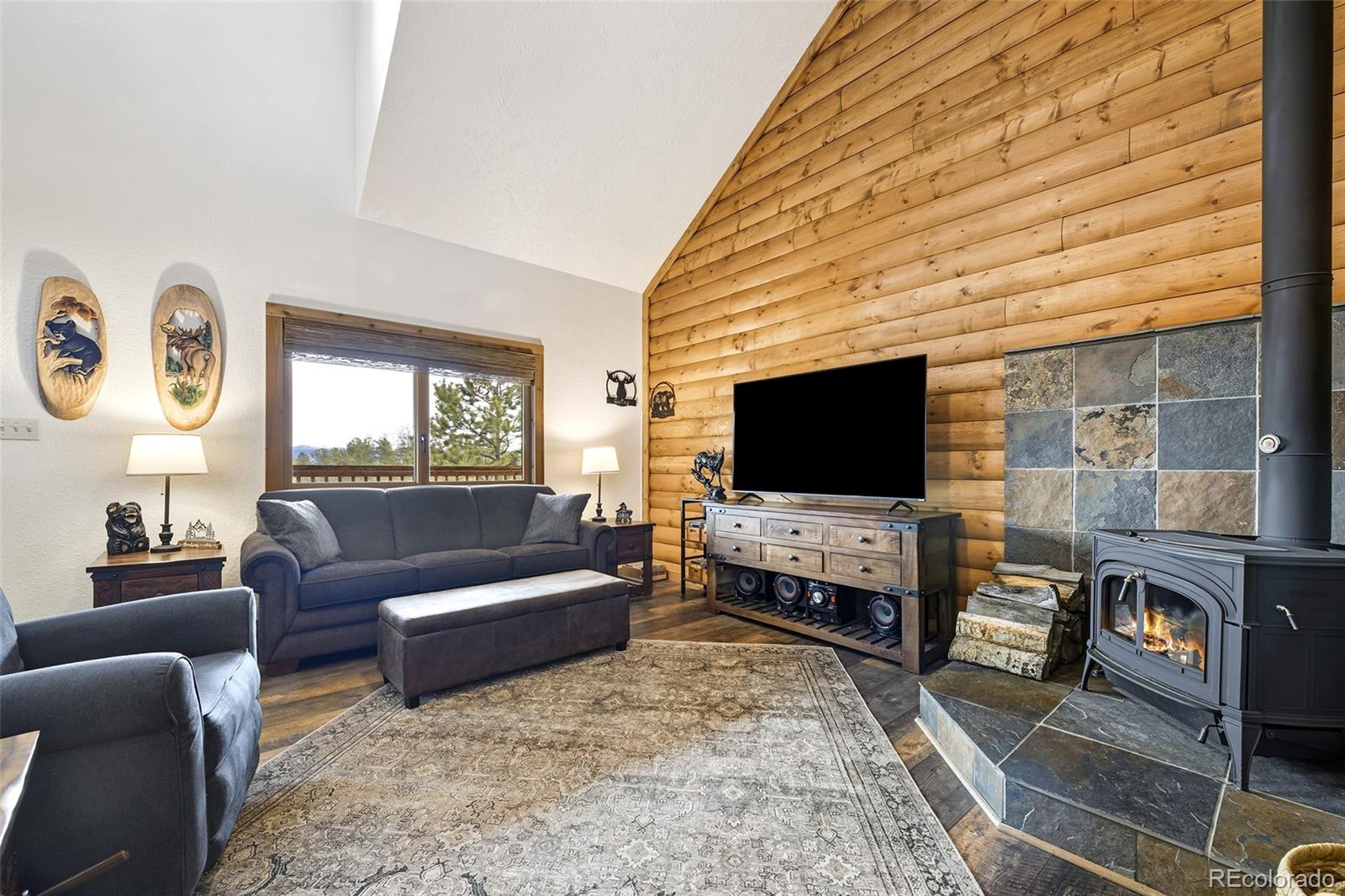 111 Twinkle Road Guffey, CO 80820 - Photo 15 of 39 a living room with furniture and a flat screen tv