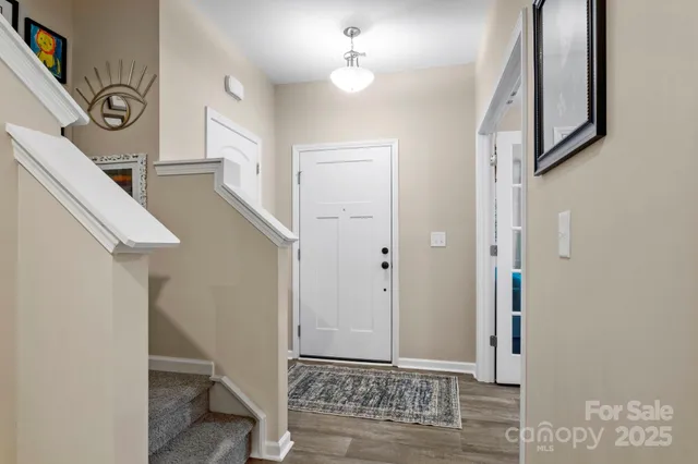 a view of entryway with stairs