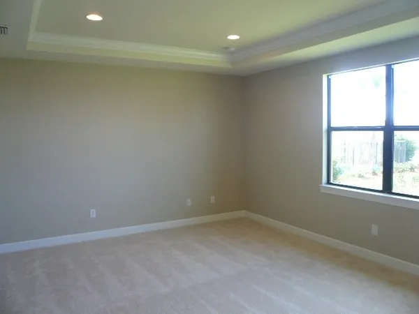 an empty room with a window