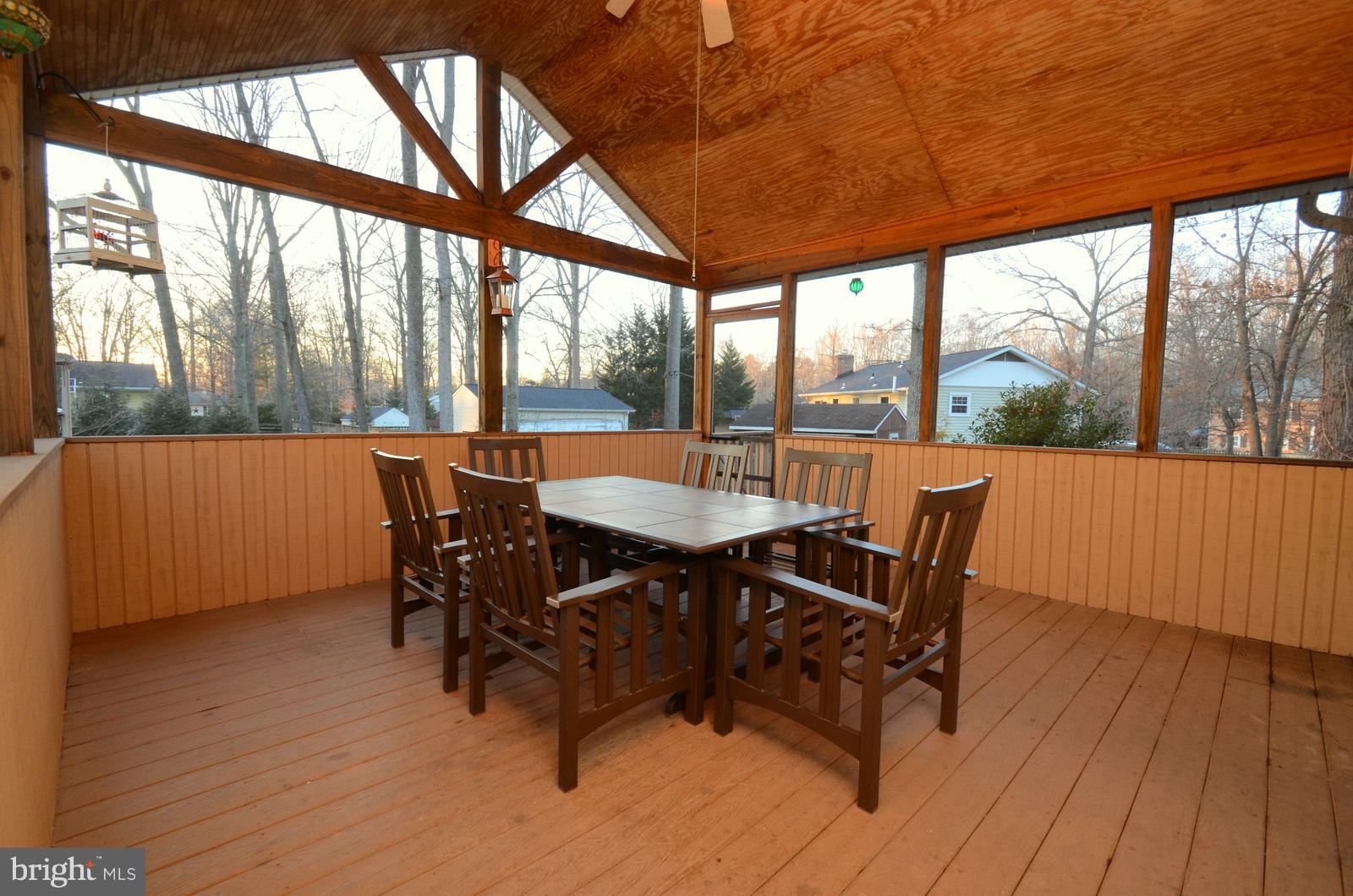 3718 Nile Road Davidsonville, MD 21035 - Photo 18 of 26 Large Screened Deck overlooking Back Yard