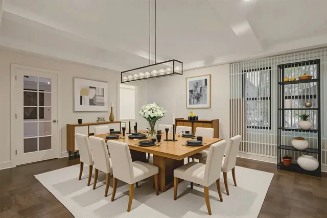 a picture of a bench in front of a window