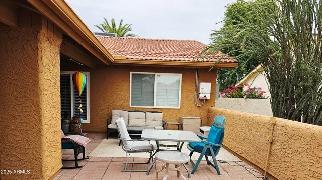 a view of outdoor seating