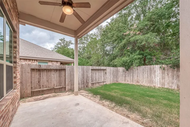 a view of a backyard