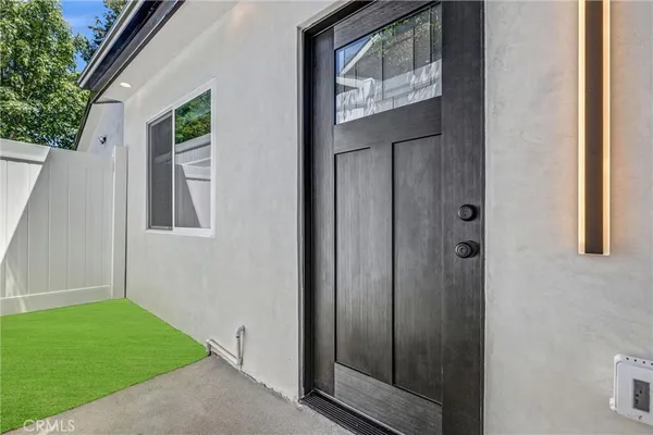 a view of front door