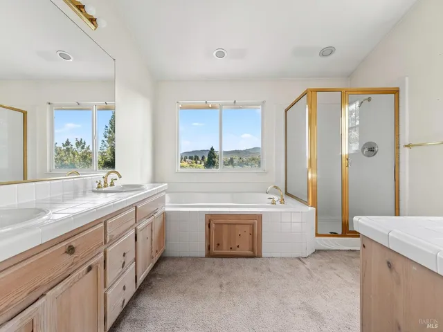 an aerial view of residential house with outdoor space