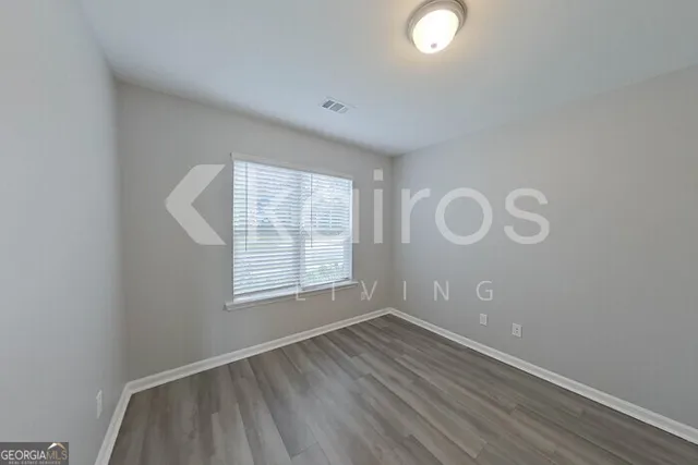 an empty room with a window