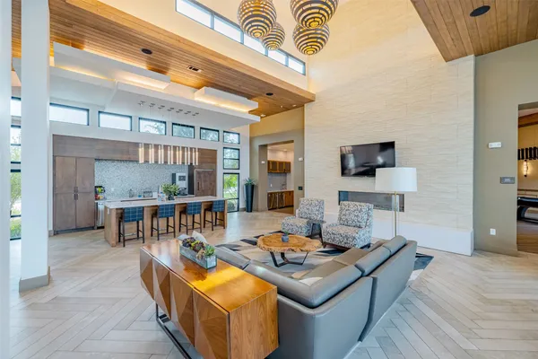 a room with furniture and a flat screen tv