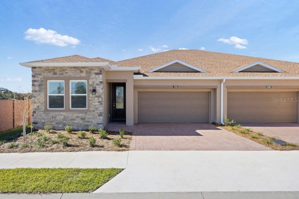 a front view of a house