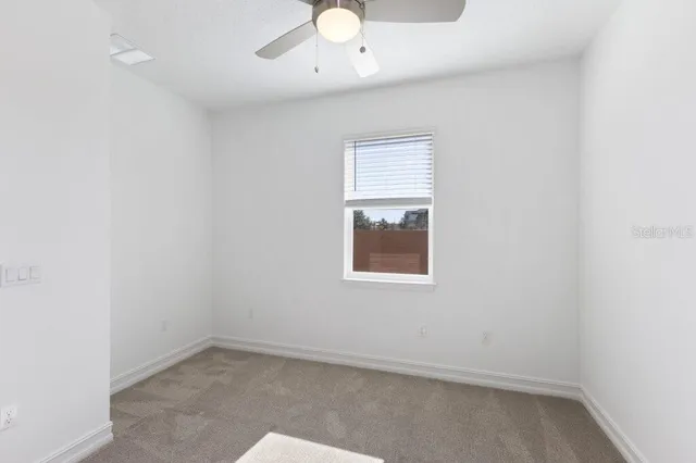 an empty room with a window