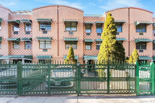 a front view of a building