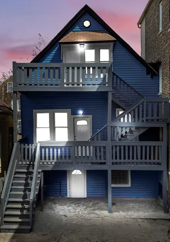 a view of a house with a deck