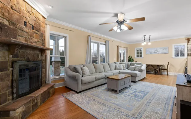 a bathroom with a tub and shower