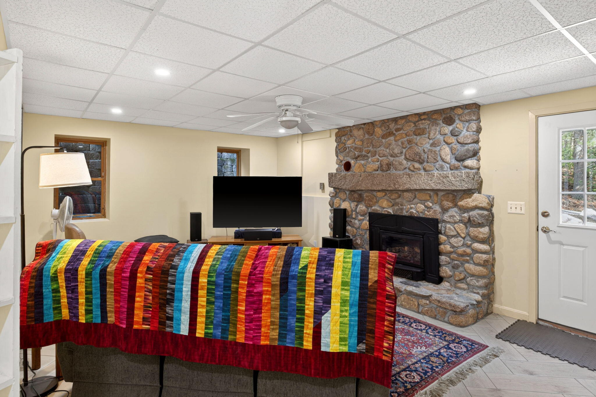 73 County Road Bourne, MA 02532 - Photo 67 of 91 a living room with furniture fireplace and flat screen tv