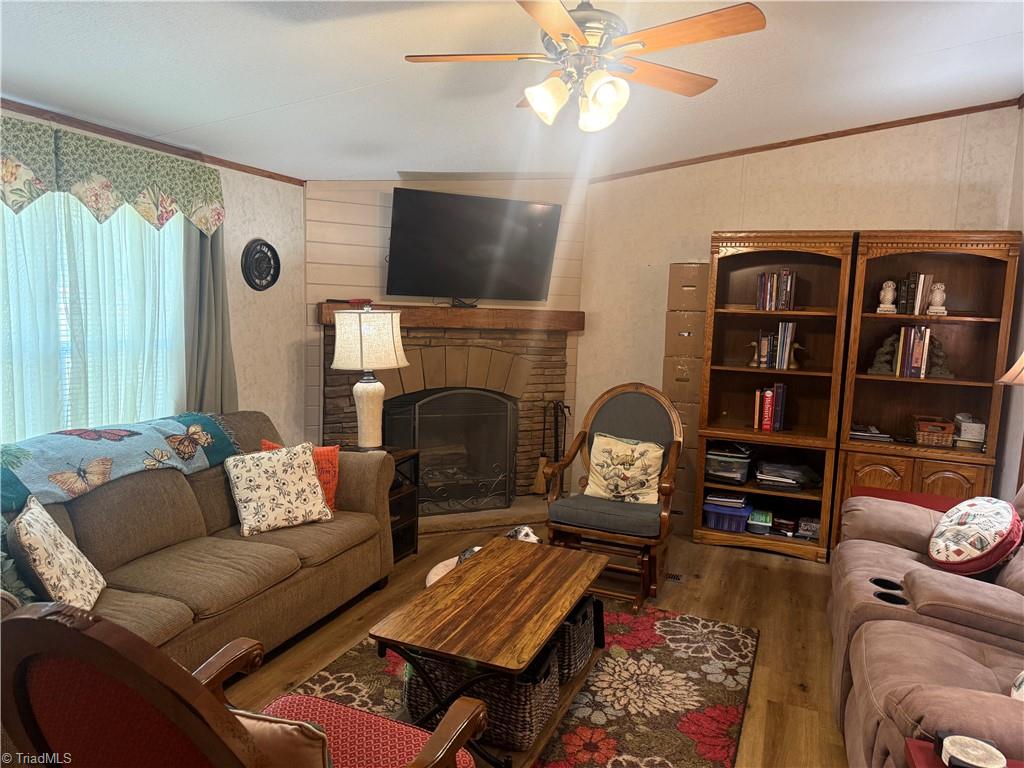 231 Cp Riddle Trail Mount Airy, NC 27030 - Photo 10 of 28 living room with fireplace