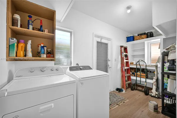 a room with storage and utility