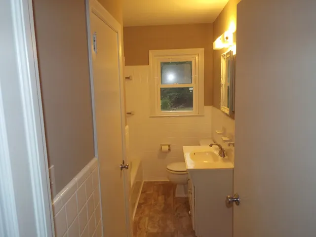 a bathroom with a toilet