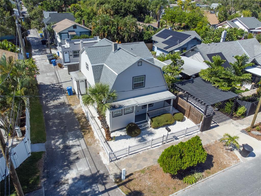 222 25th Street North St. Petersburg, FL 33713 - Photo 3 of 32 an aerial view of a house with a yard and a large tree