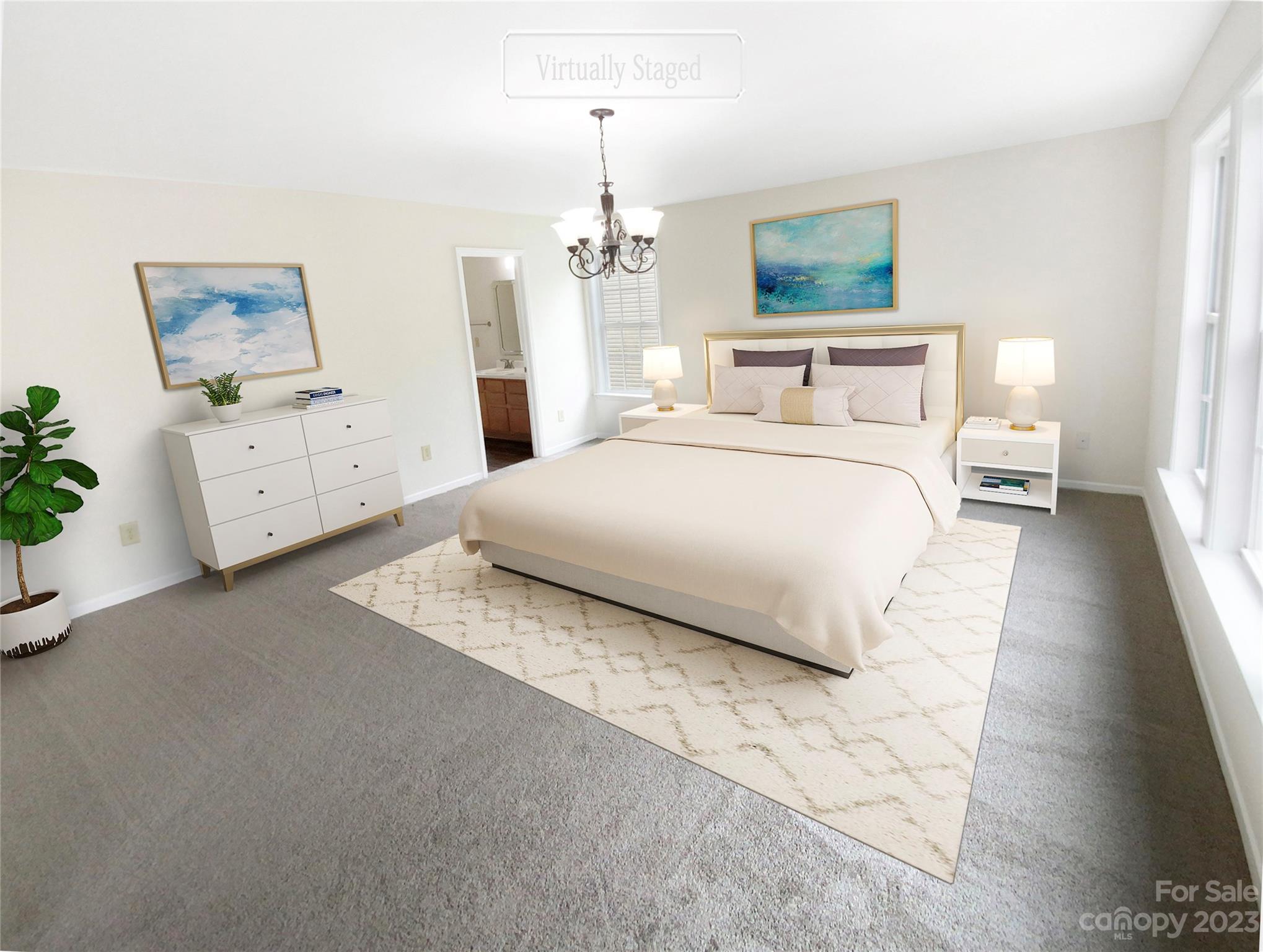 2518 Spring Breeze Way Monroe, NC 28110 - Photo 4 of 22 a bedroom with a bed and a night stand
