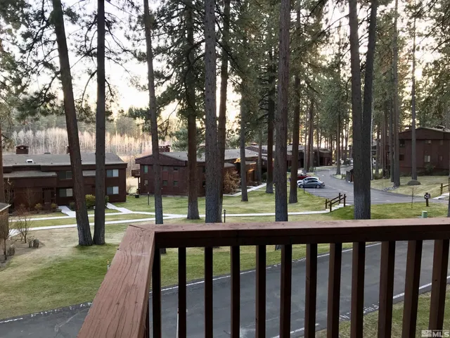 a view of street from a balcony