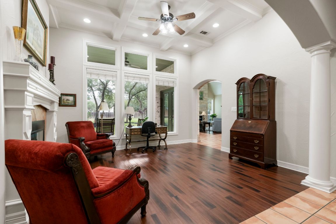 209 Goldridge Drive Georgetown, TX 78633 - Photo 8 of 40 a living room with furniture and wooden floor