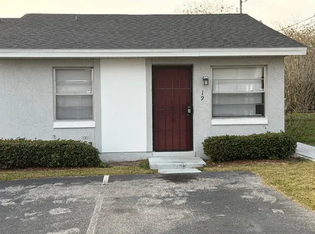 a front view of a house