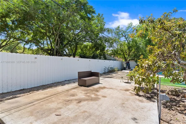 a backyard of a house