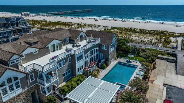 an aerial view of multiple house