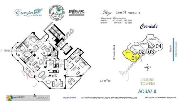 $3,100,000 | 1460 South Ocean Boulevard, Unit 1101, Lauderdale-by-the-Sea, FL 33062