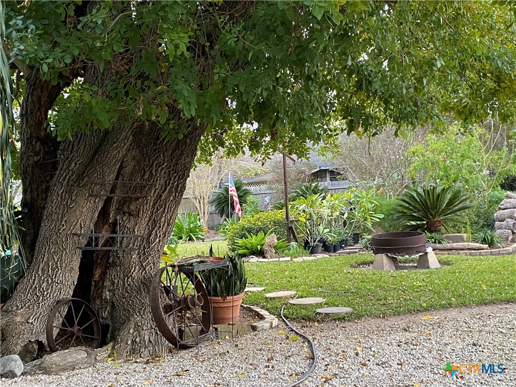 316 South Main Street Seadrift, TX 77983 - Photo 3 of 12 a view of backyard with outdoor seating and green space