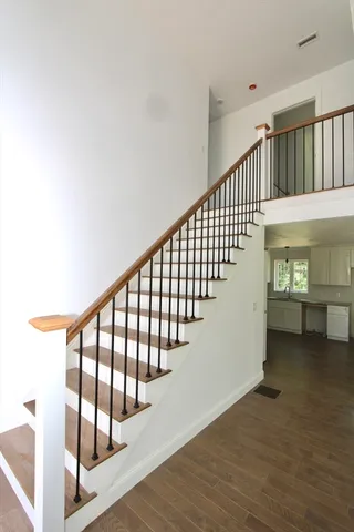 a view of entryway with stairs