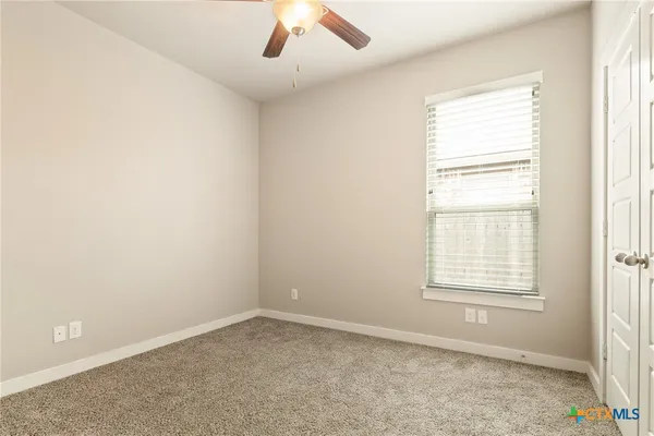 an empty room with a window