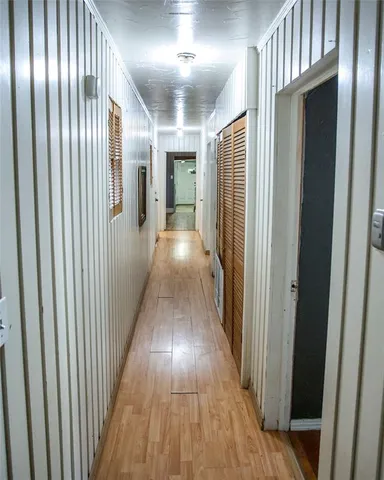 a view of a small space with closet